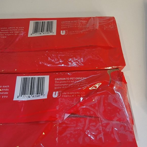 Vintage NOS Lot 4 Boxes Christmas Icicles Tinsel 2000 Count 18" Union Wadding - Picture 4 of 5